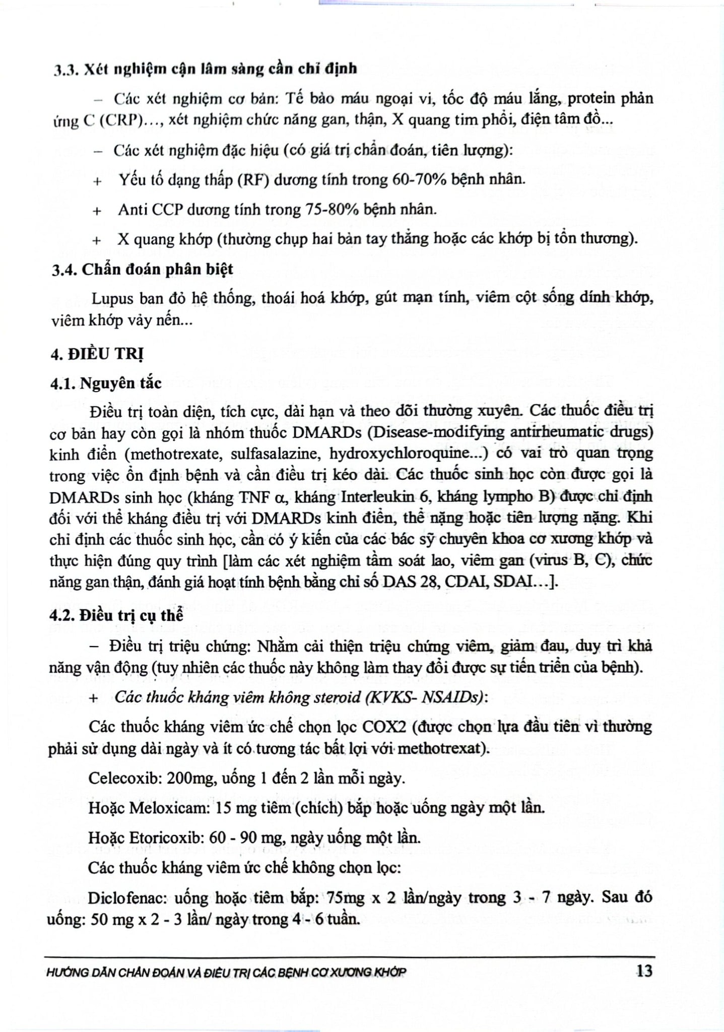 Hướng Dẫn Chẩn Đoán Và Điều Trị Các Bệnh Cơ Xương Khớp - Bộ Y tế