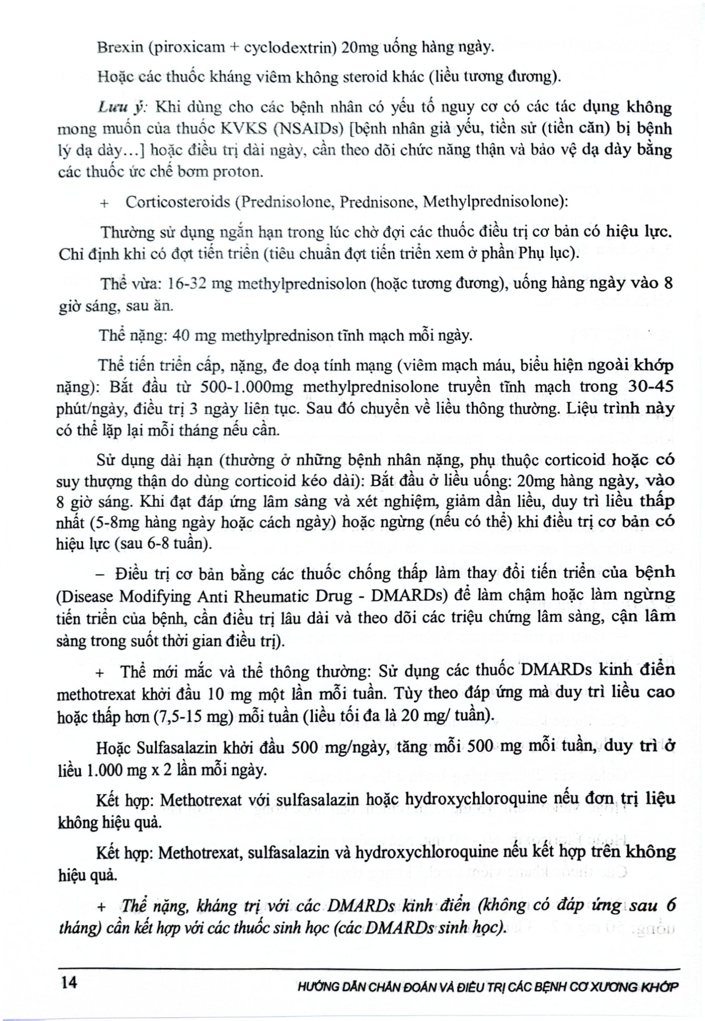 Hướng Dẫn Chẩn Đoán Và Điều Trị Các Bệnh Cơ Xương Khớp - Bộ Y tế