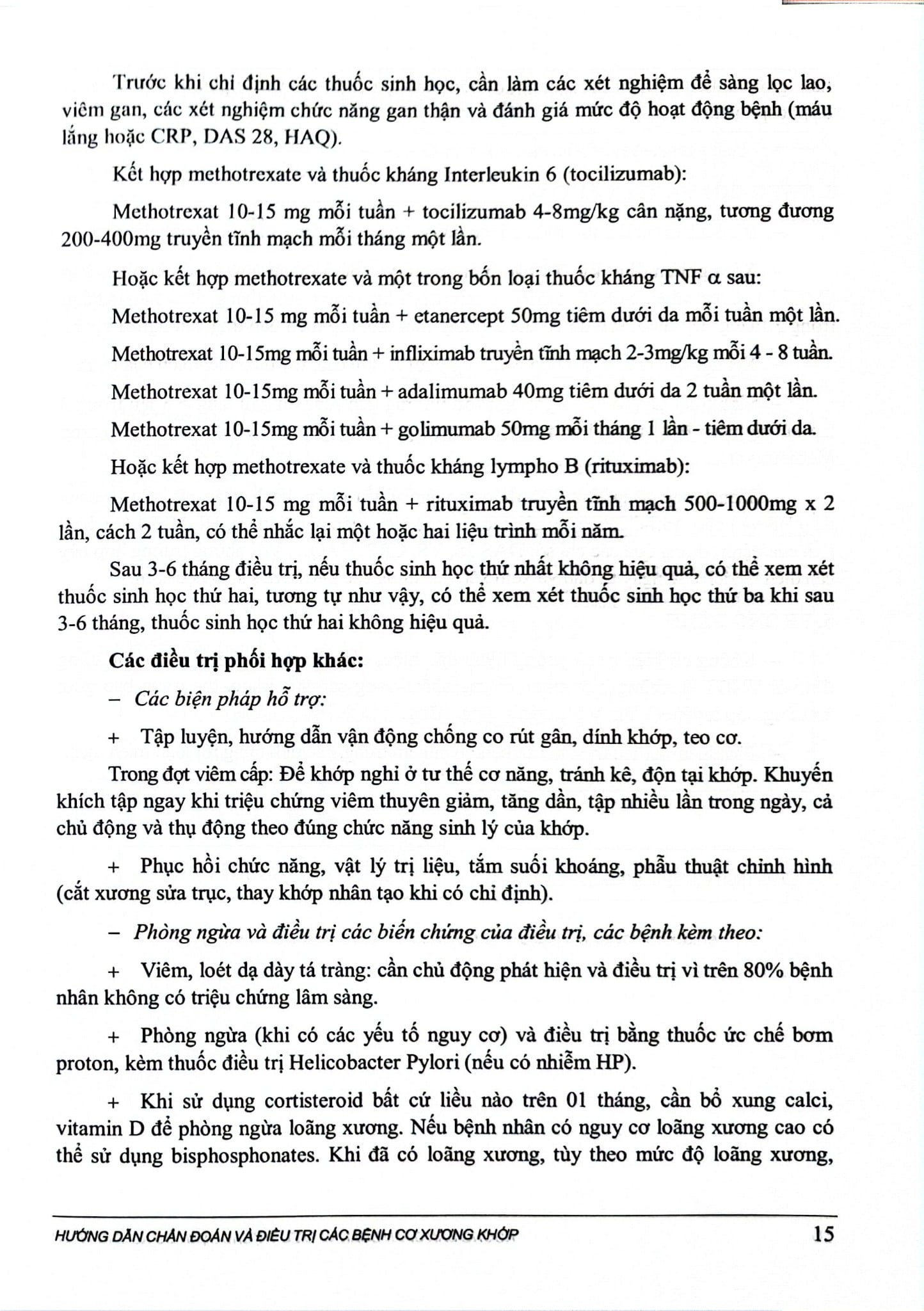 Hướng Dẫn Chẩn Đoán Và Điều Trị Các Bệnh Cơ Xương Khớp - Bộ Y tế