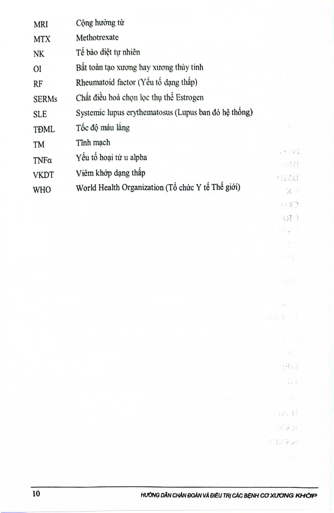 Hướng Dẫn Chẩn Đoán Và Điều Trị Các Bệnh Cơ Xương Khớp - Bộ Y tế