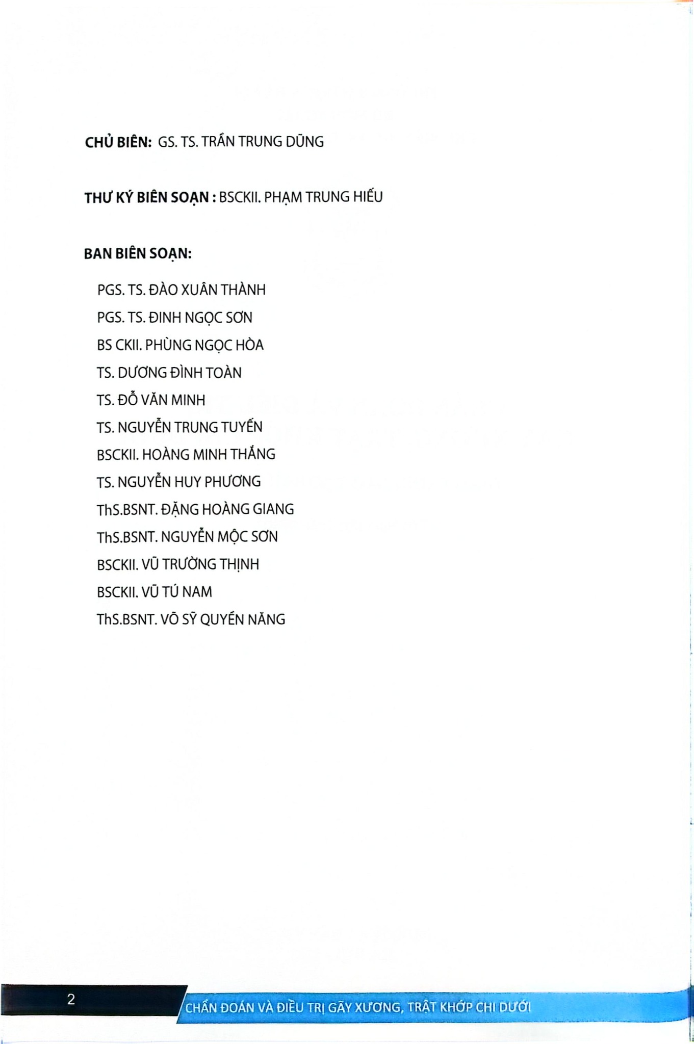 Chẩn Đoán Và Điều Trị Gãy Xương Trật Khớp Chi Dưới (SĐH) - ĐH Y Hà Nội, GS.TS Trần Trung Dũng