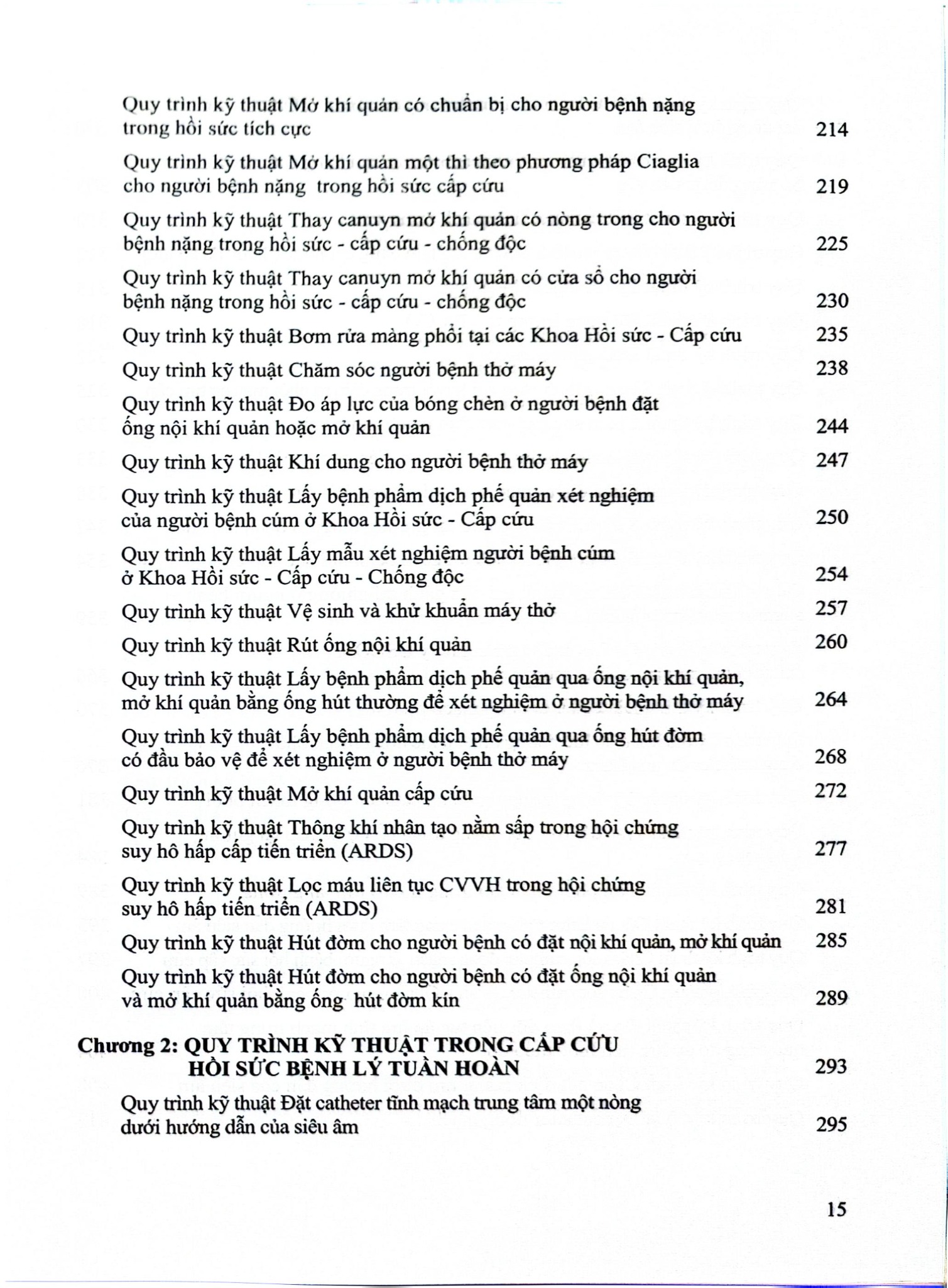 Hướng Dẫn Quy Trình Kỹ Thuật Khám Bệnh Chữa Bệnh Chuyên Ngành Hồi Sức - Cấp Cứu - Chống Độc - Bộ Y tế