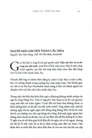  Nhìn Lại, Thấy Xa Hơn - TS Nguyễn Vân Nam 