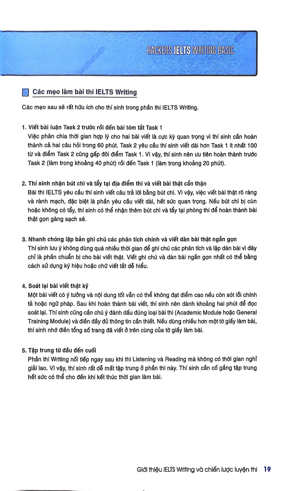 Hackers IELTS Writing Basic - Viện ngôn ngữ Hackers