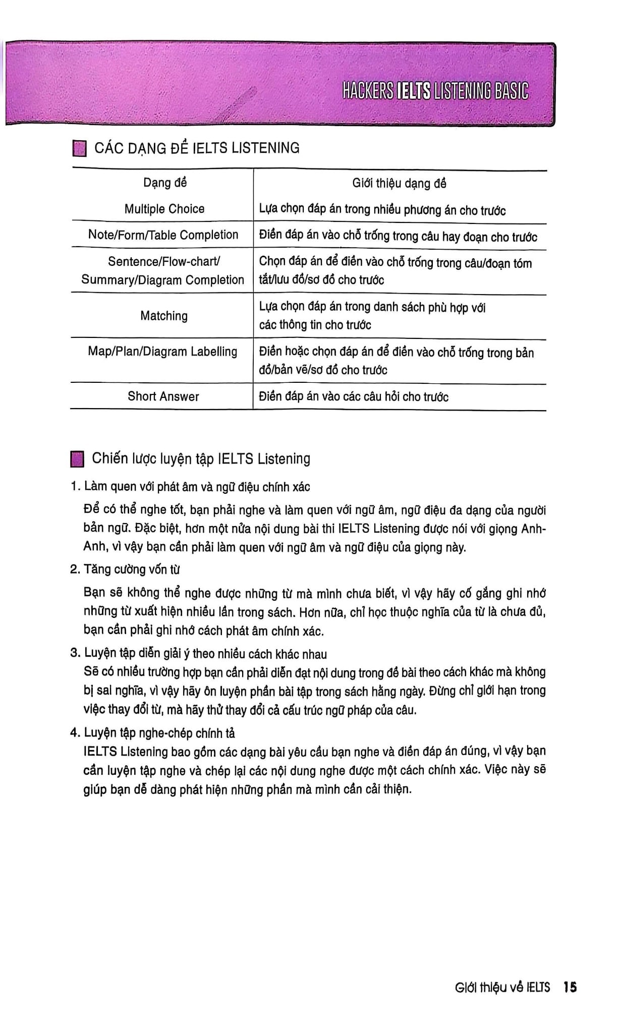 Hackers IELTS Listening Basic - Viện ngôn ngữ Hackers