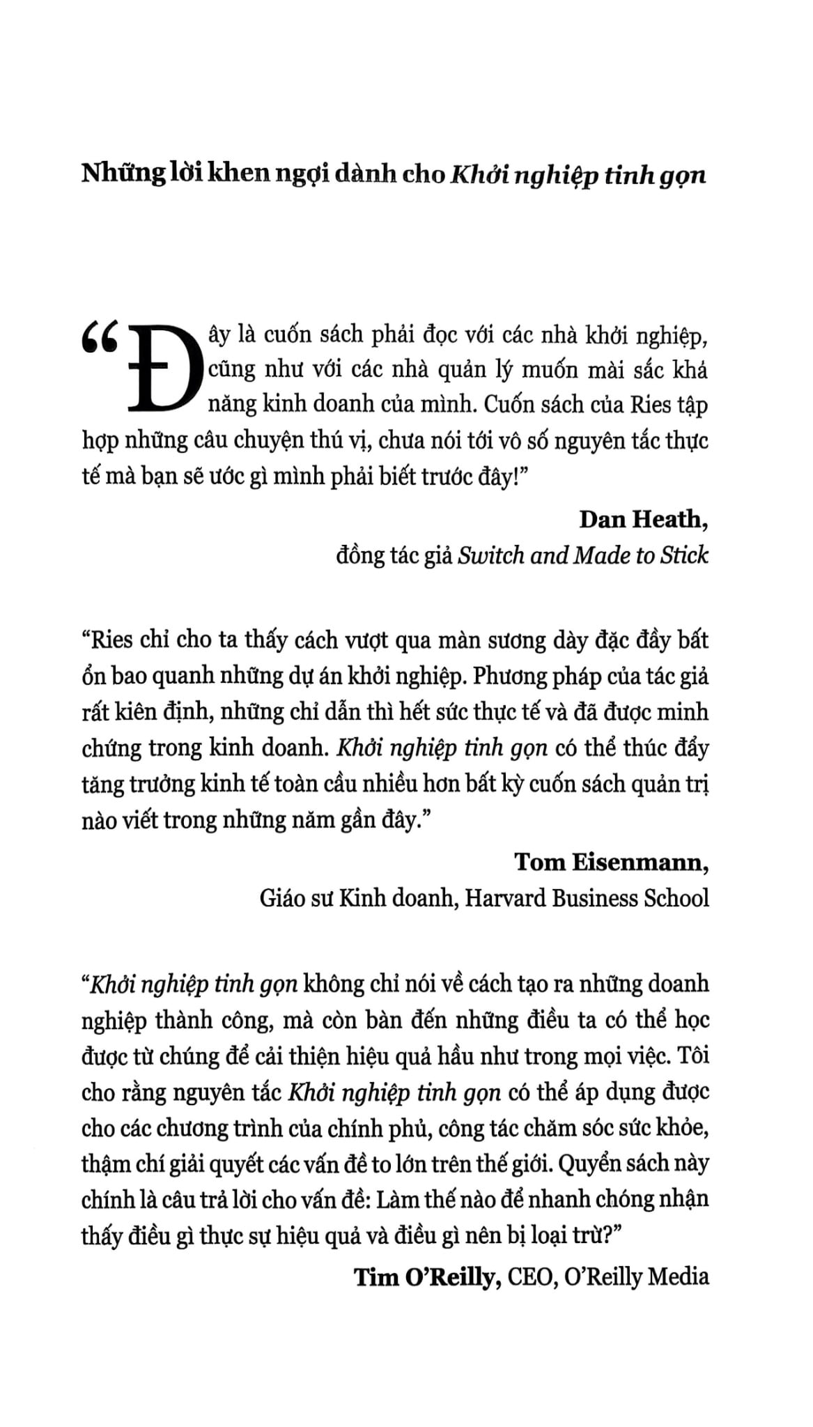Khởi Nghiệp Tinh Gọn - The Lean Startup - Eric Ries