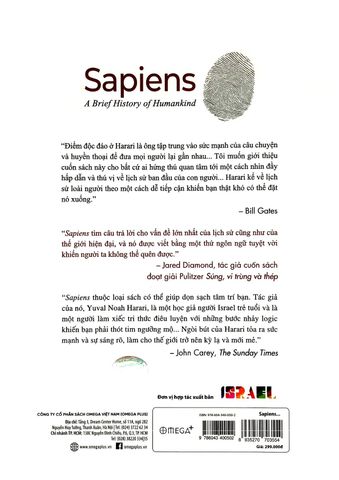  Sapiens Lược Sử Loài Người (Khổ Nhỏ) - Yuval Noah Harari 