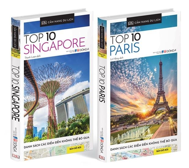 Combo 2 Quyển: Cẩm Nang Du Lịch Top 10 (Singapore + Paris) - DK
