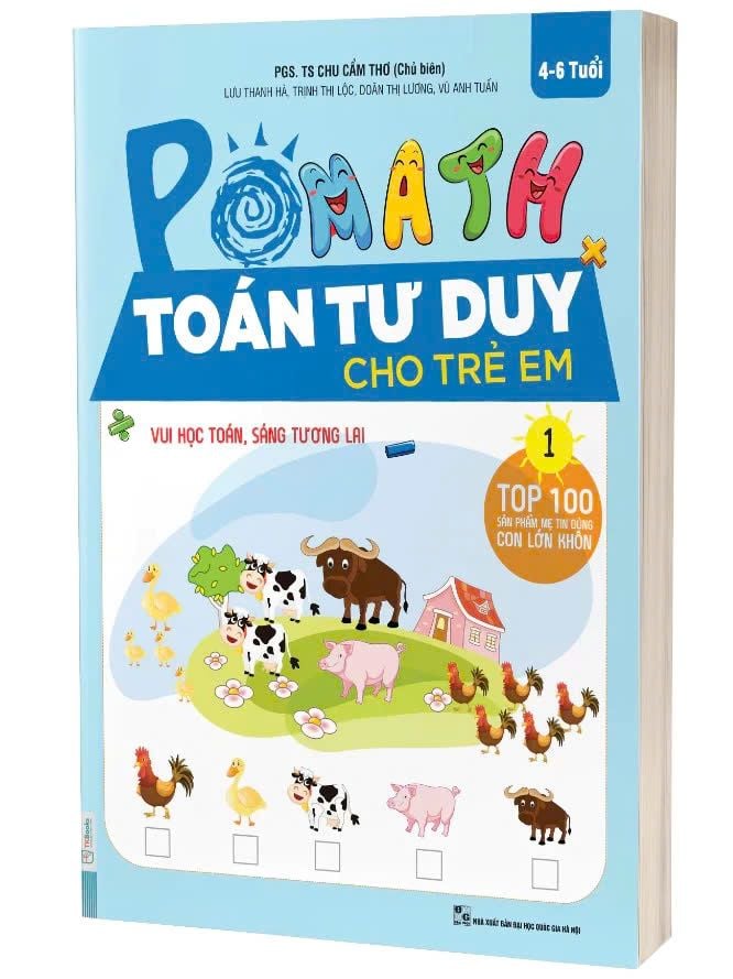 Combo Trọn Bộ 6 cuốn Sách PoMath (2025)  - Toán Tư Duy Cho Trẻ Em 4-6 Tuổi (Bản Mới Nhất) 