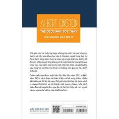 Thế Giới Như Tôi Thấy - The World As I See It - (BC) - Albert Einstein