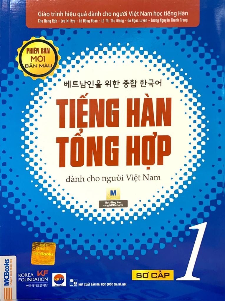 Tiếng Hàn tổng hợp dành cho người Việt Nam Sơ cấp 1 - 4 màu