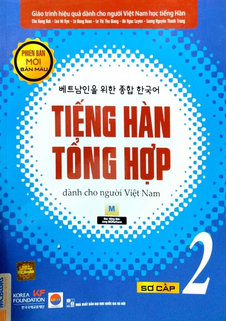 Tiếng Hàn tổng hợp dành cho người Việt Nam Sơ cấp 2 - 4 màu