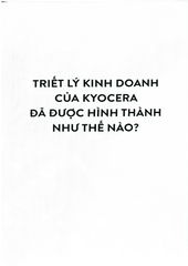 Triết Lý Kinh Doanh Của Kyocera - Inamori Kazuo