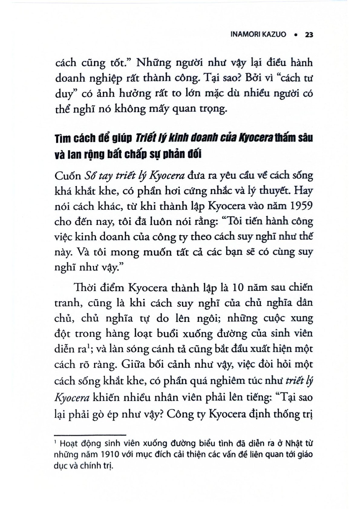 Triết Lý Kinh Doanh Của Kyocera - Inamori Kazuo