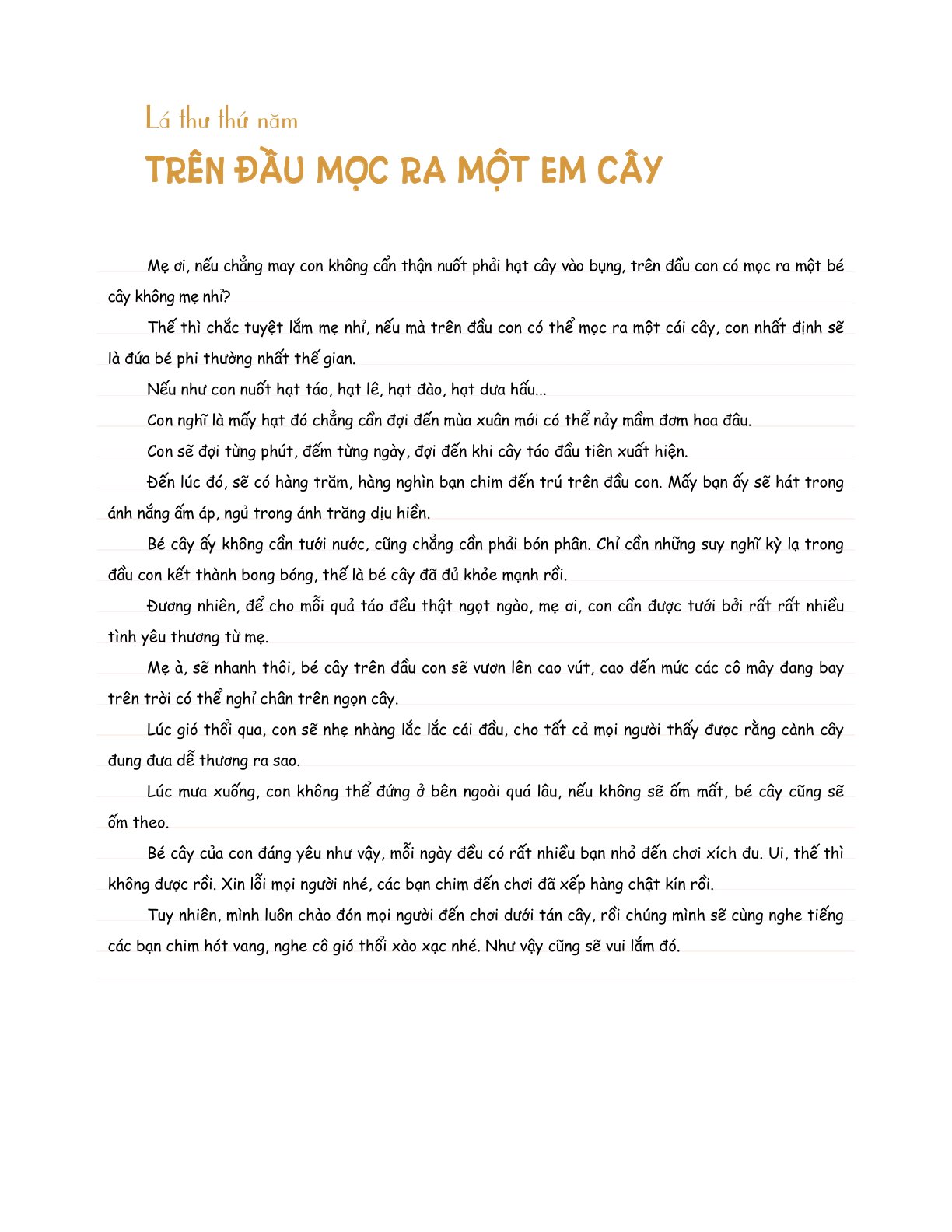 Triệu Lá Thư Gửi Mẹ - Mu Ye