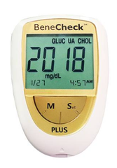 Combo Máy đo đường huyết - mỡ máu - gút BeneCheck & Máy đo huyết áp Wellmed FDBP-A4