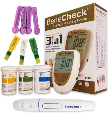 Máy đo đường huyết, mỡ máu, gút BeneCheck