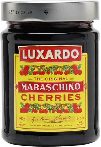 Luxardo Candied Cherries In Marasca Cherry Syrup, Glass Jar of 400G