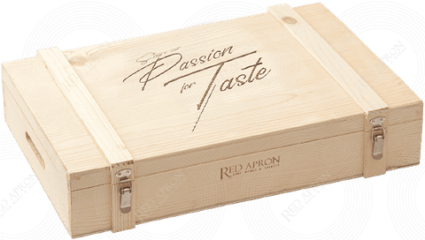 Red Apron Flat Wooden Box / 6 btls