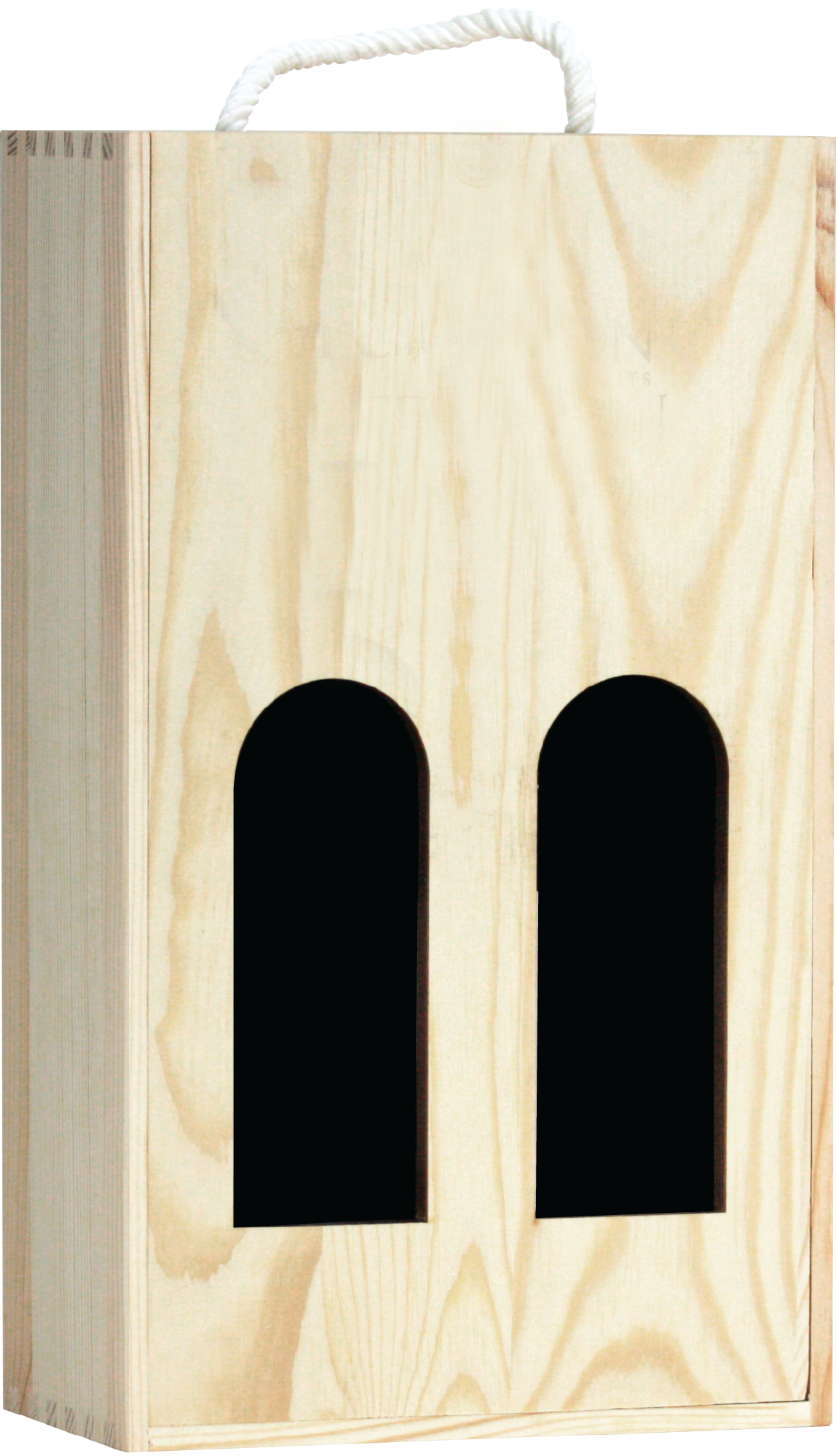 Slide wooden box no logo 2btls