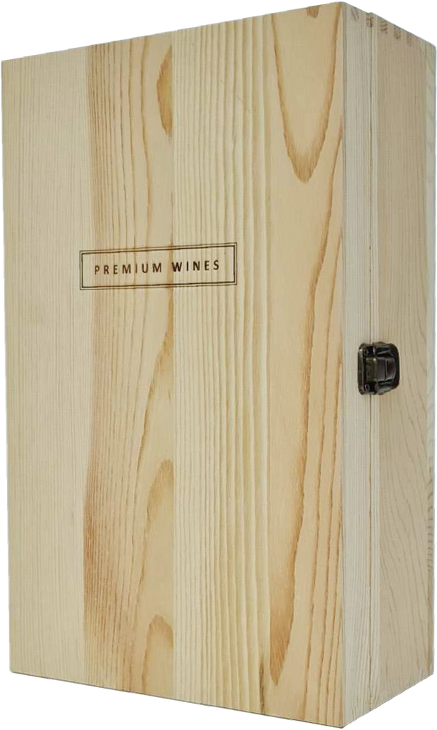 Flip top Wooden Box 2btls