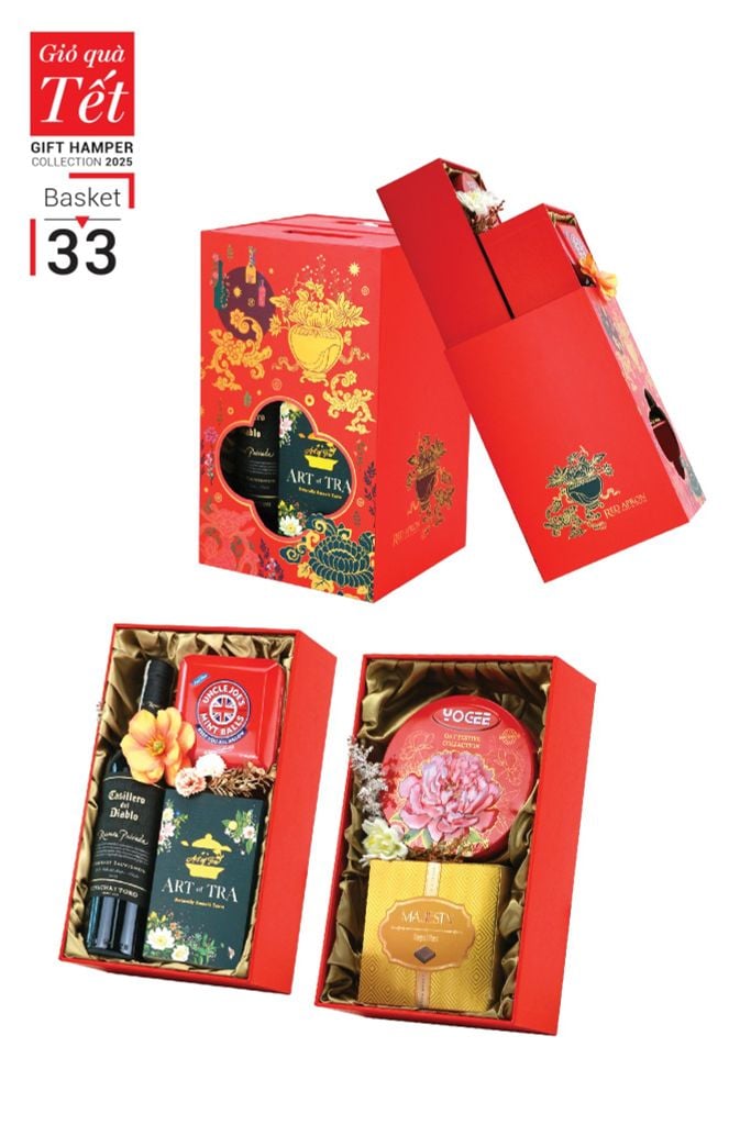 Giỏ quà Tết 2025 - Gift Hamper Basket 33
