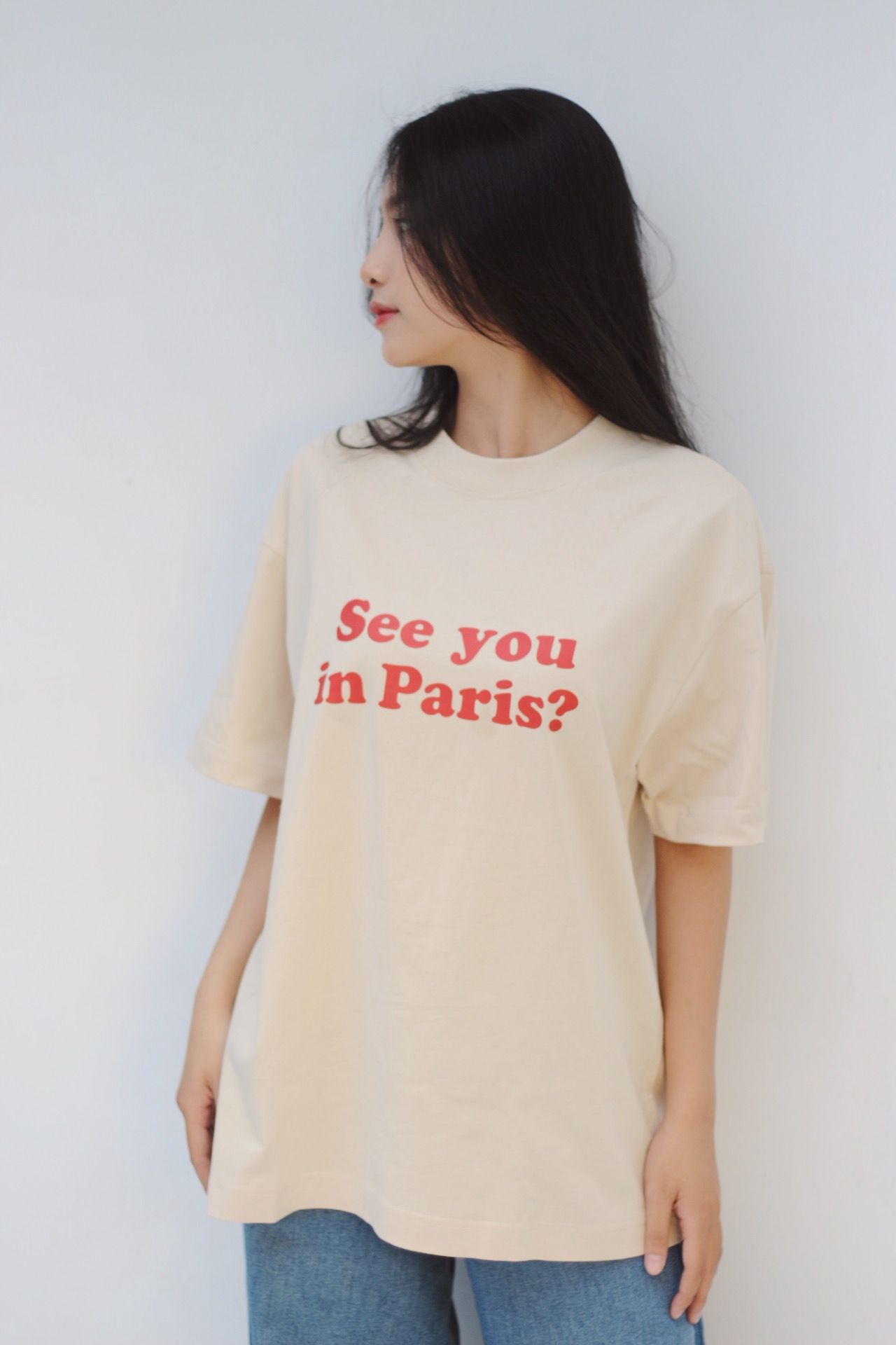  Áo phông in Paris be đậm 