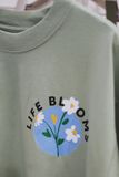  Áo phông in Life blooms xanh cốm 