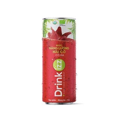  Nước năng lượng hữu cơ có ga Drinkizz 250ml 