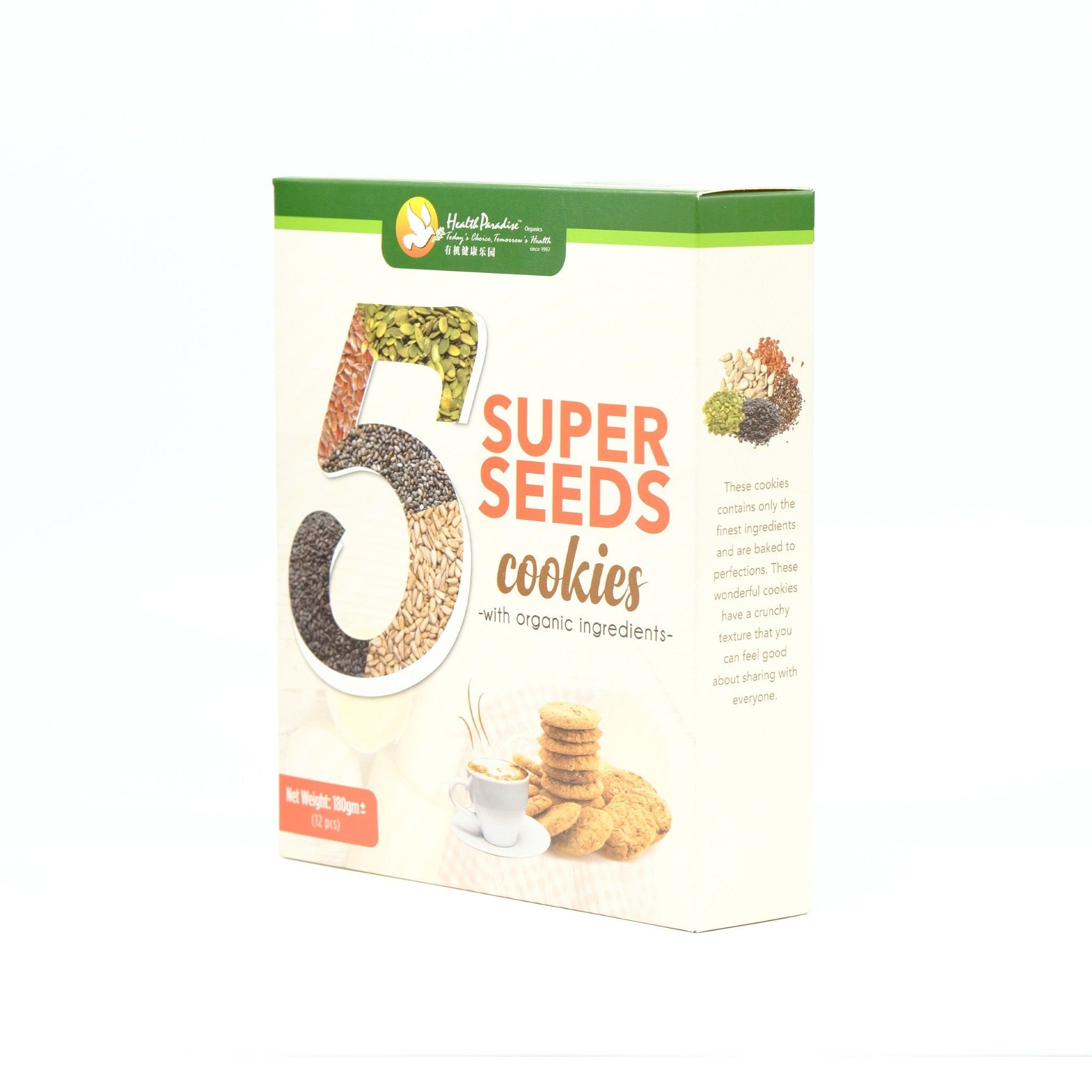  Bánh quy 5 loại hạt Health Paradise 180g 
