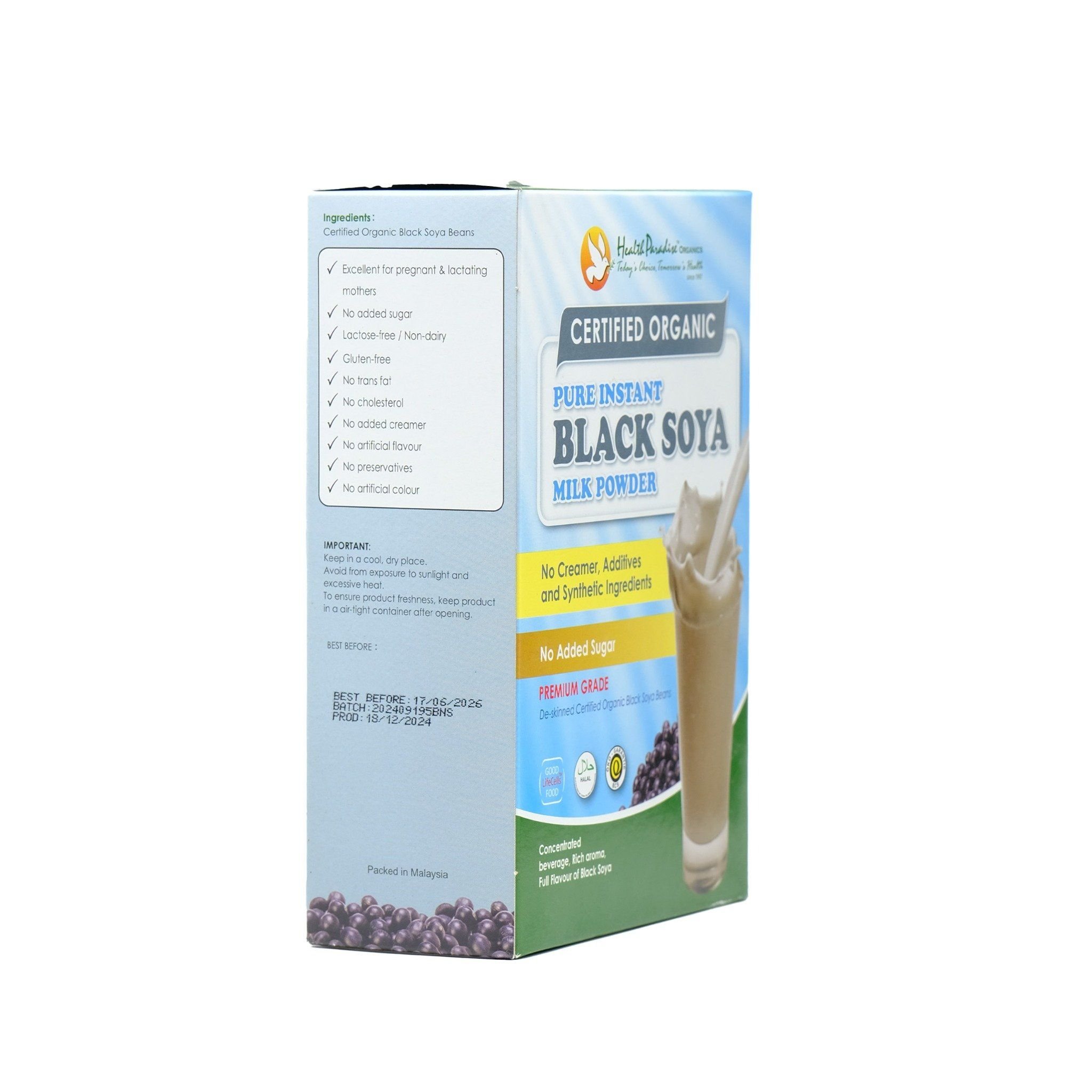  Bột đậu nành đen hữu cơ Health Paradise 500gr 