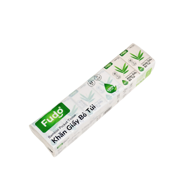  Khăn giấy bỏ túi sợi tre Fudo (12 gói) 