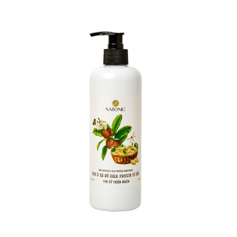  Kem ủ xả phục hồi - Bơ Shea Protein Tơ tằm Natonic 500ml 