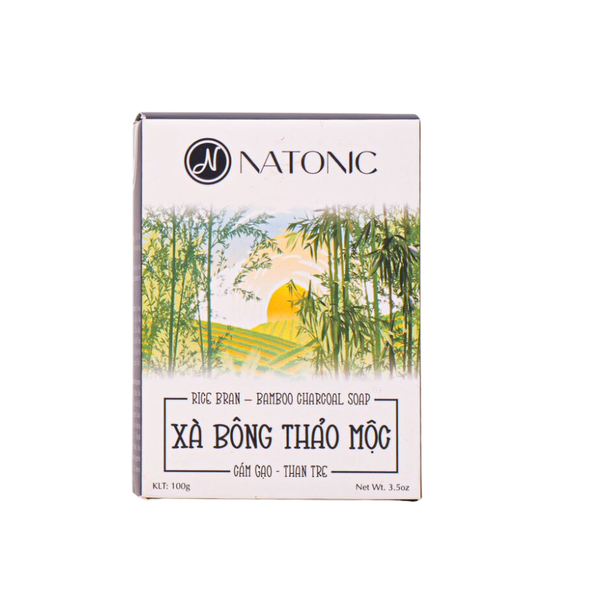  Xà bông thảo mộc Natonic 100gr - Cám gạo, Than tre 