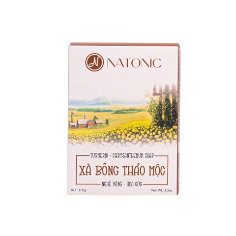  Xà bông thảo mộc Natonic 100gr - Nghệ vàng, Hoa cúc 