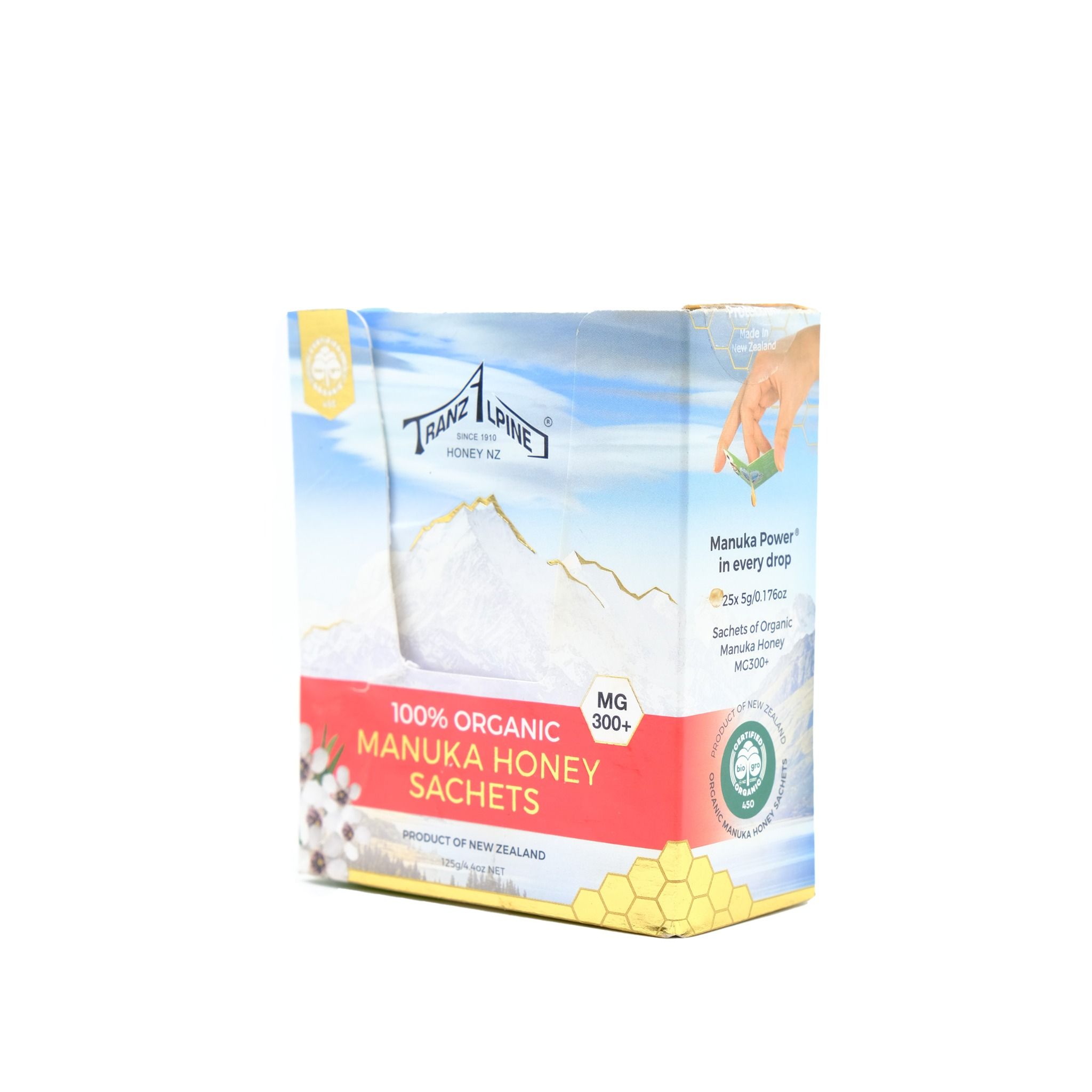  Tép mật ong Manuka hữu cơ TranzAlpine MG300+ (125g) 