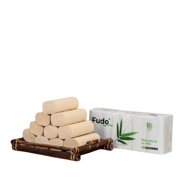  Khăn giấy sợi tre Fudo 10 cuộn 
