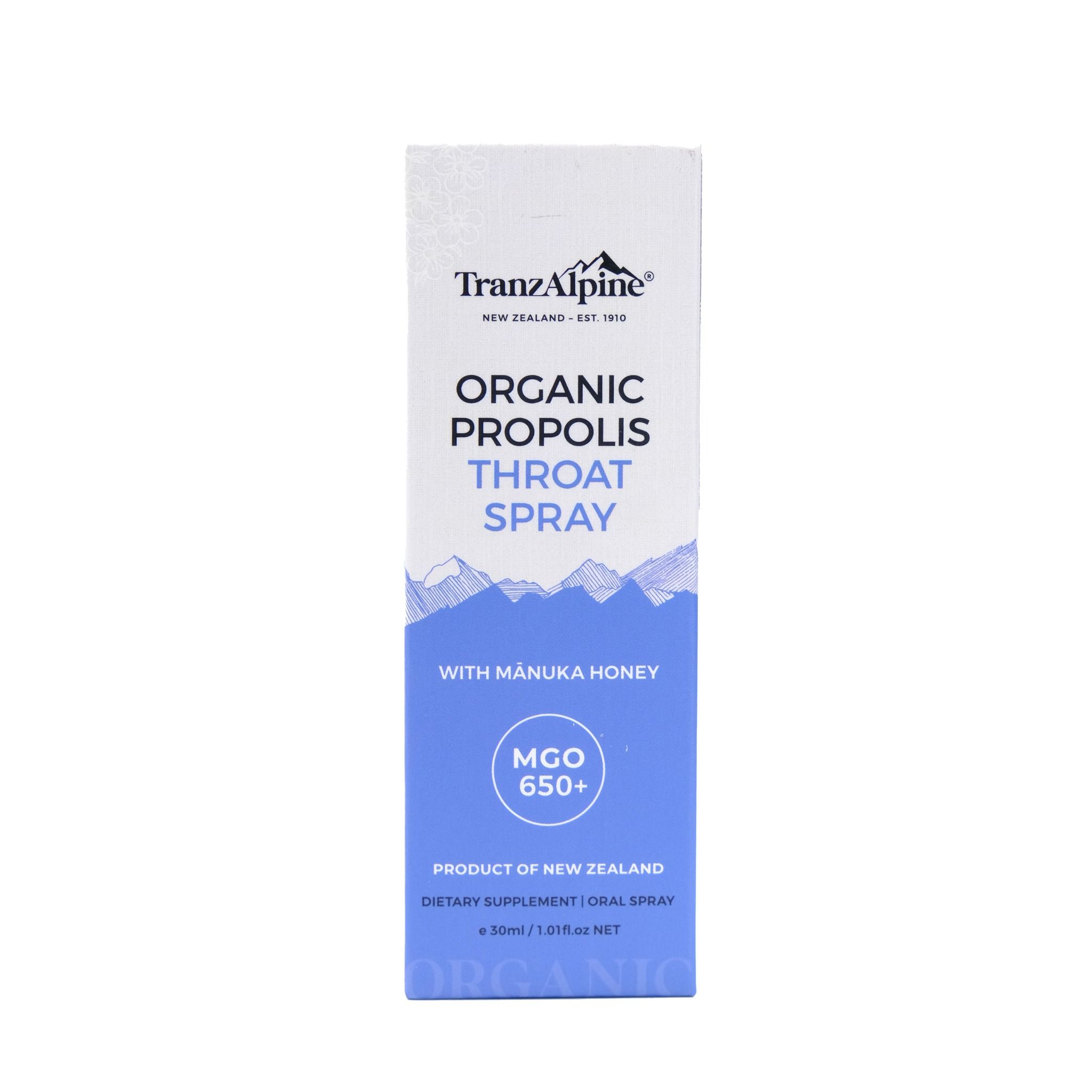  Xịt họng keo ong Manuka hữu cơ TranzAlpine MG 650+ (30ml) 