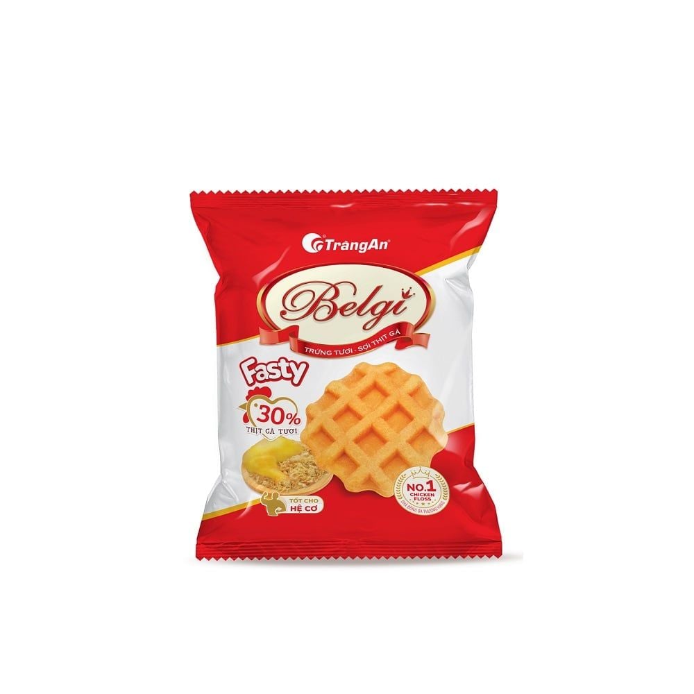  Bánh trứng tươi sợi gà Belgi Fasty 156g 