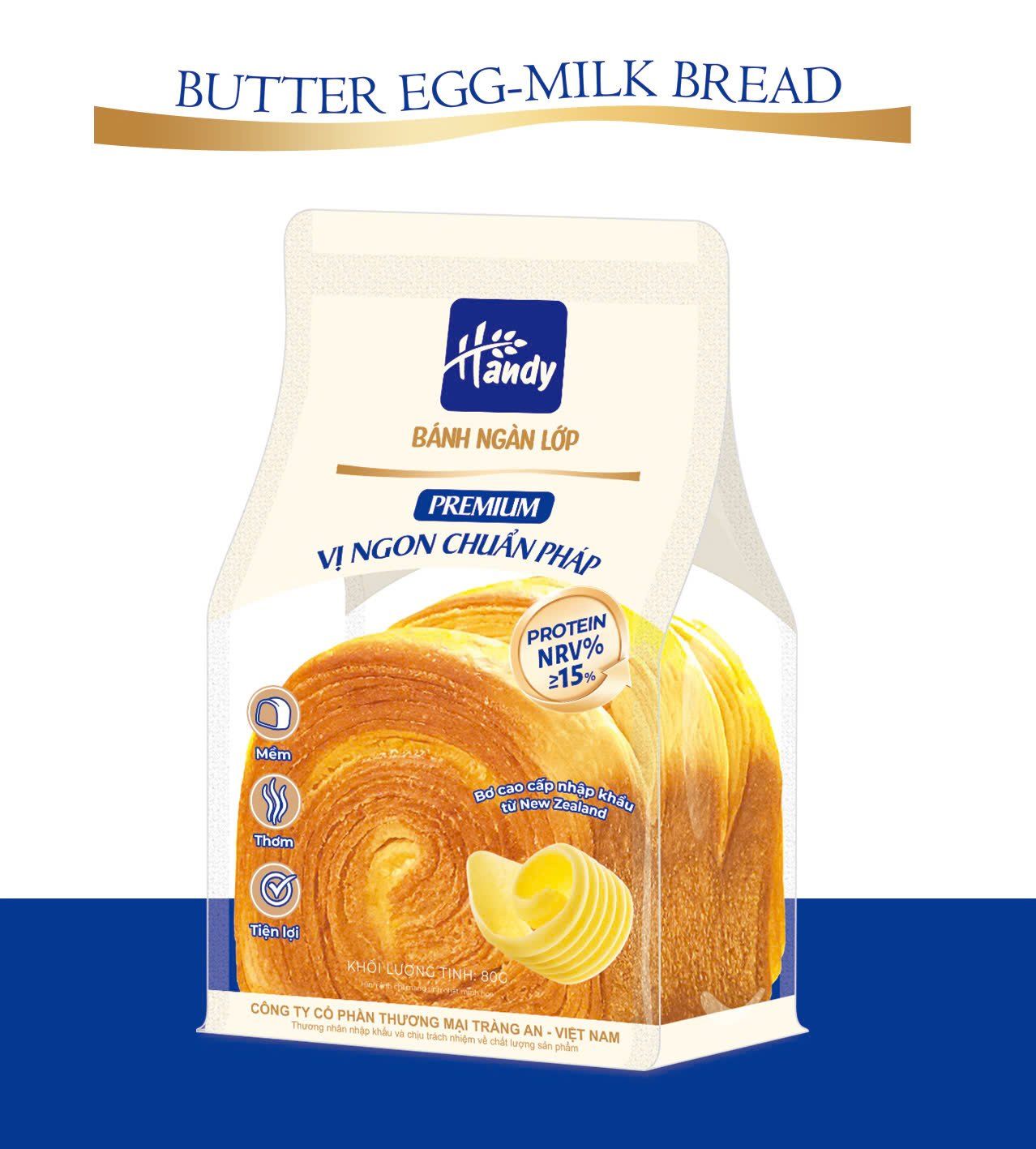  BÁNH NGÀN LỚP HANDY VỊ BƠ SỮA 80G 