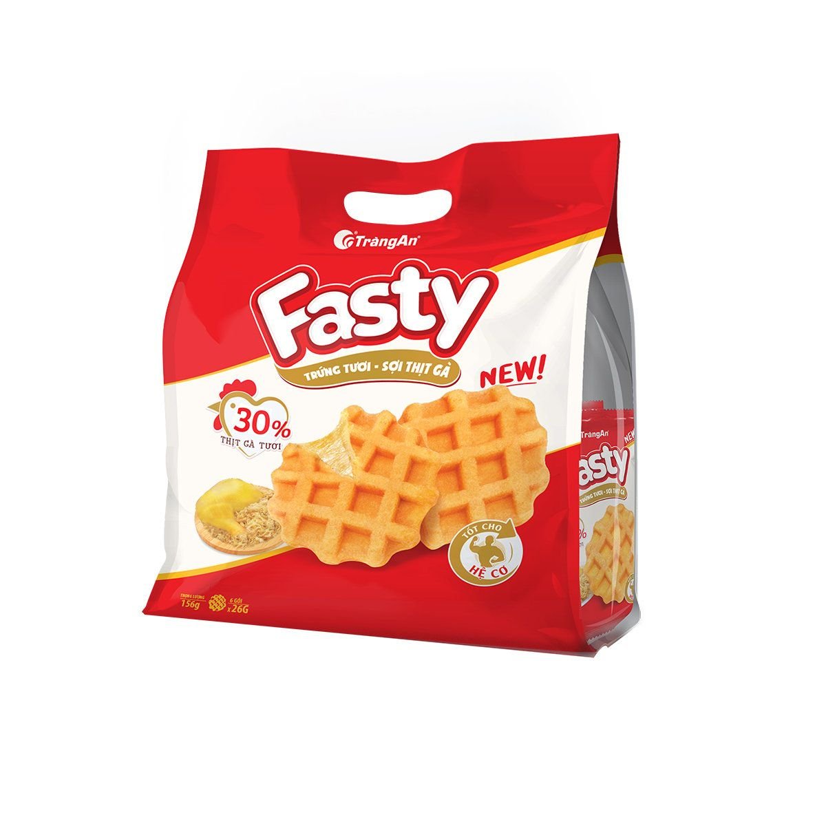  Fasty - Chicken Flavor Waffle 156g (original flavor) 