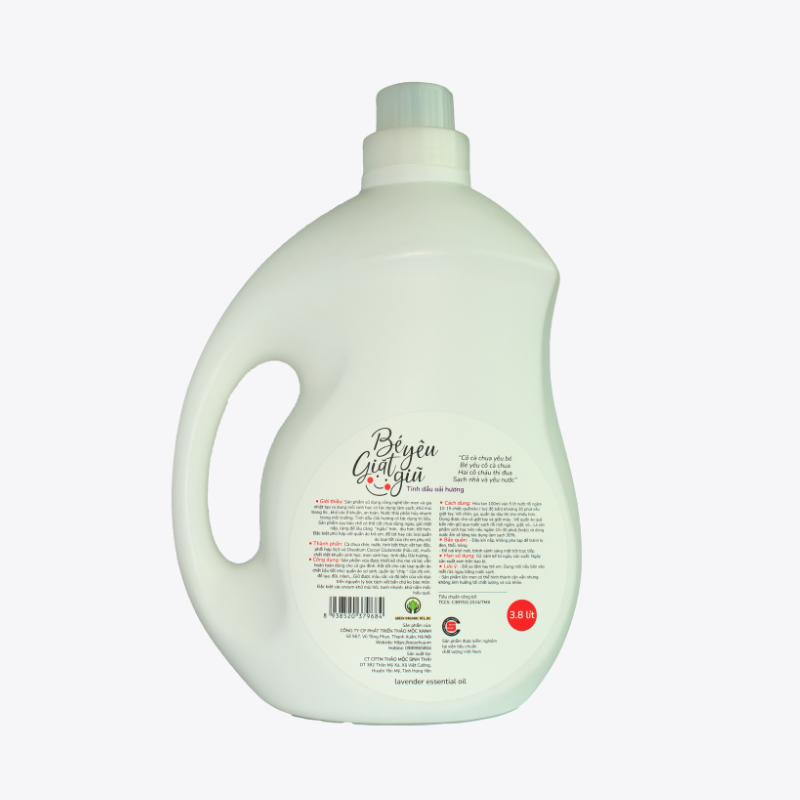  Giặt giũ Bé yêu Can 3,8 lít - Hương Oải hương 
