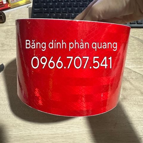 Băng dính phản quang màu đỏ 10cm