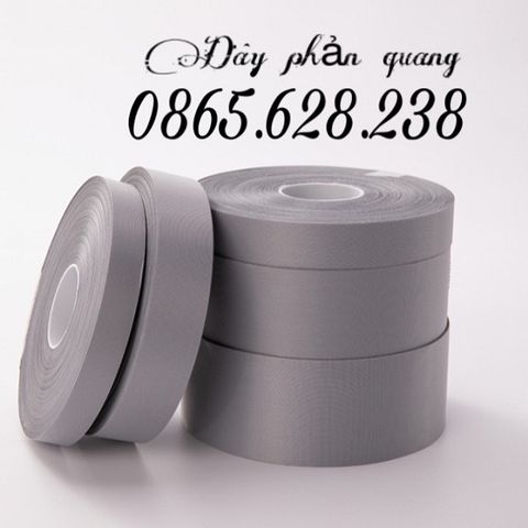 Dây phản quang vải ghi 2.5cm 5cm