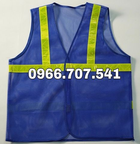Áo lưới phản quang màu xanh dương