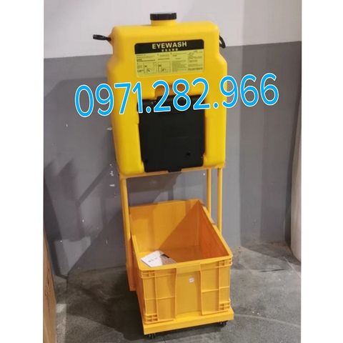 Bồn rửa mắt khẩn cấp xe đẩy 53L