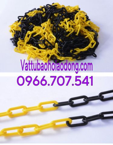 DÂY XÍCH NHỰA 6MM MÀU VÀNG ĐEN