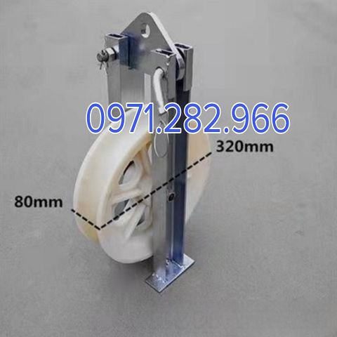 Puly kéo cáp bánh nhựa