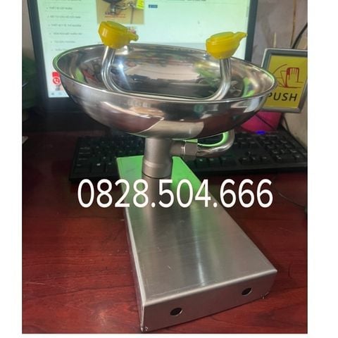 Bồn rửa  mắt treo tường Nắp vàng