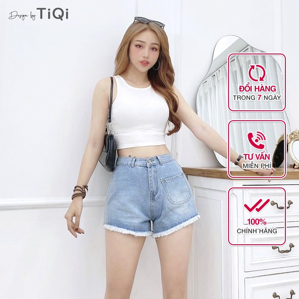  Quần short nữ lưng cao TiQi Jeans S1-460 